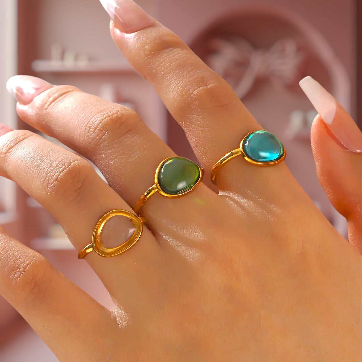 Orchid Charm Ring 3