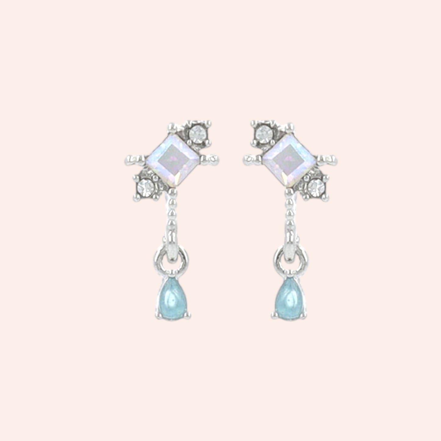 Petite Drop Earrings Silver 2