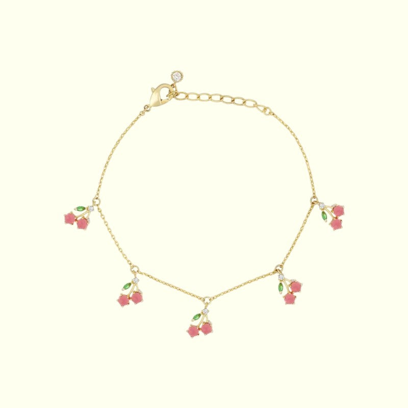 Pink Cherries Bracelet 1