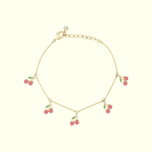 Pink Cherries Bracelet 1