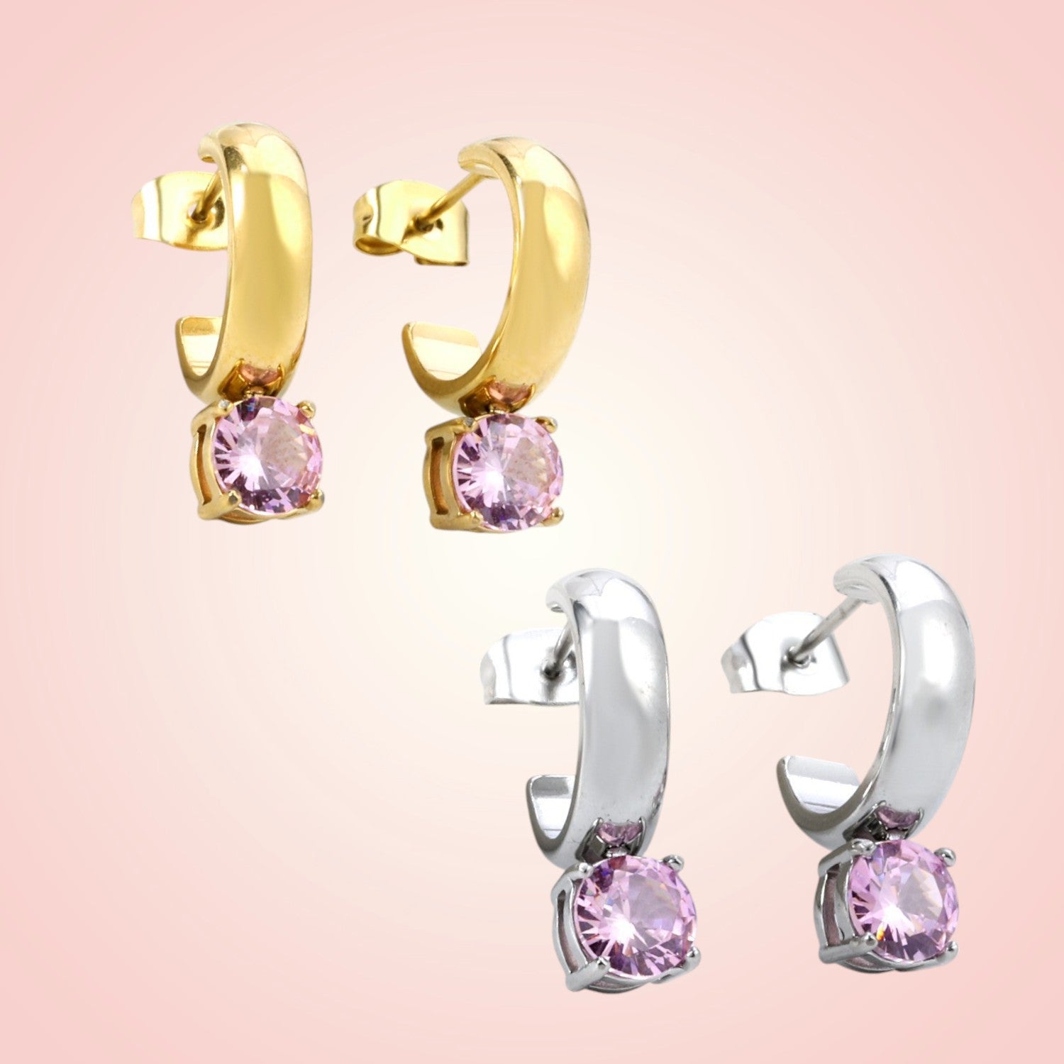 Pink Whispers Hoops 2