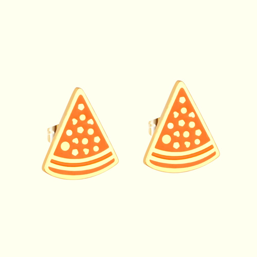 Pizzazz Pizza Stud Earrings 1