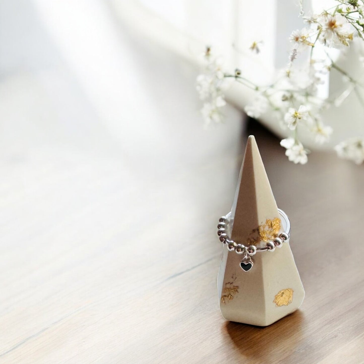 Playful Beads Ring Silver 2
