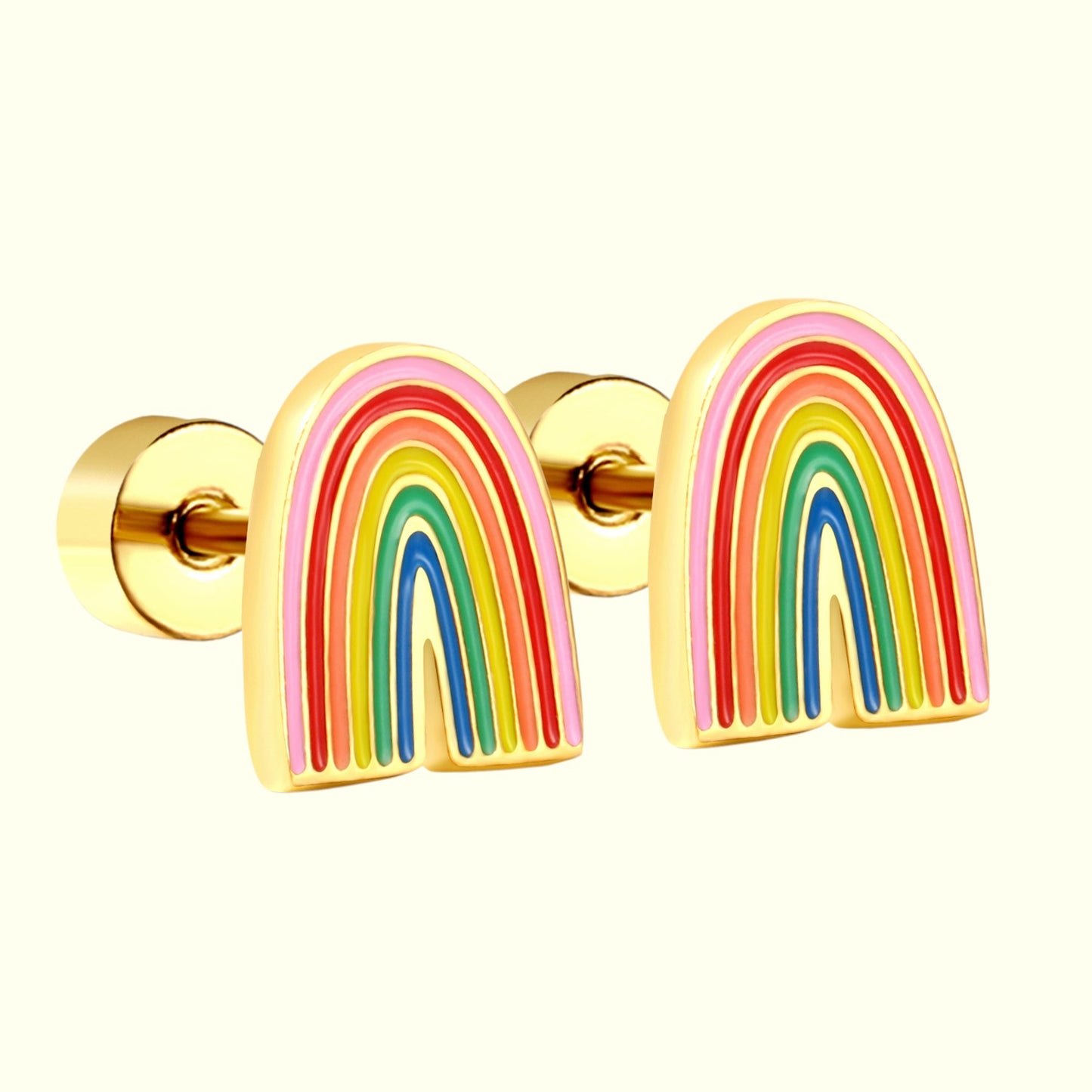 Prismatic Rainbow Stud Earrings 1