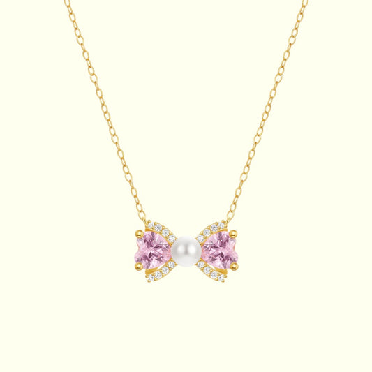 Radiant Bowknot Necklace - Gold 1