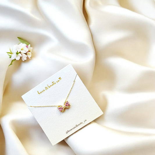 Radiant Bowknot Necklace - Gold 5