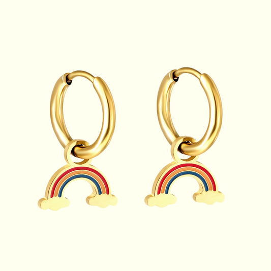 Rainbow Dreams Hoops Gold 1
