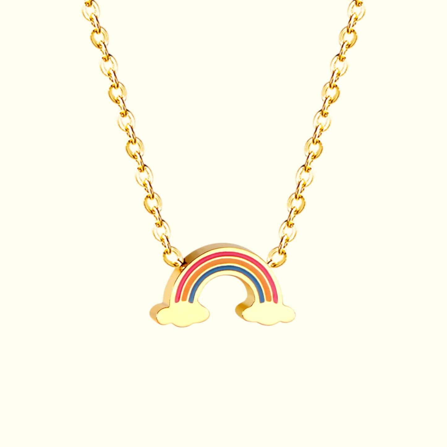 Rainbow Dreams Necklace Gold 1
