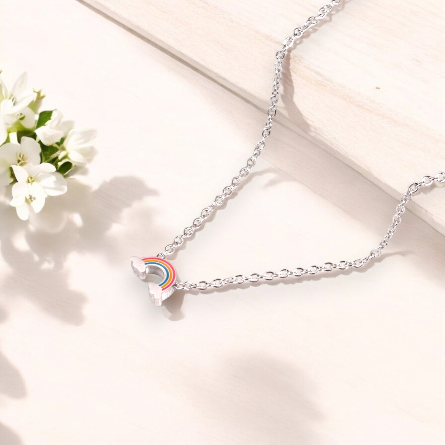 Rainbow Dreams Necklace Silver 2