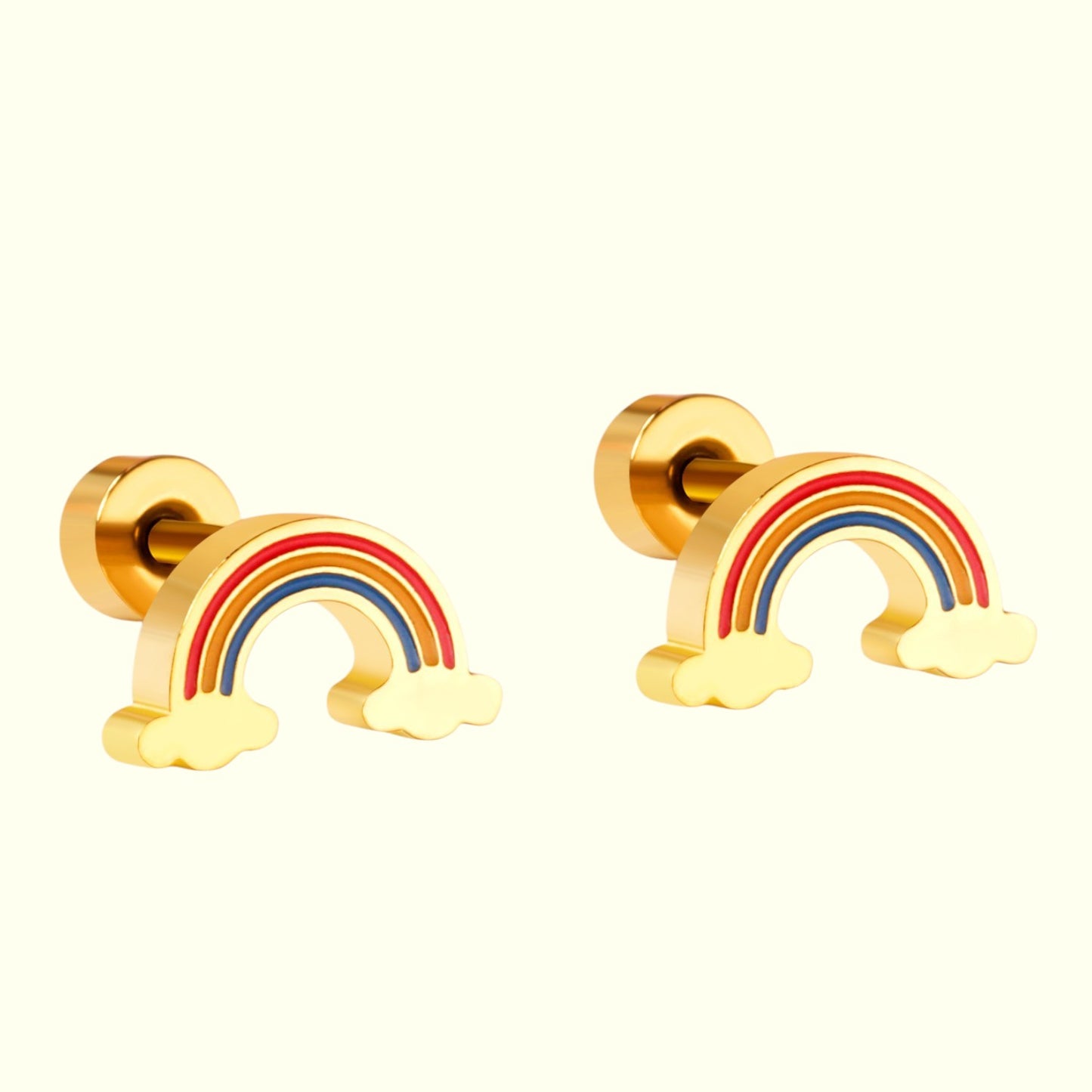 Rainbow Dreams Stud Earrings Gold 1