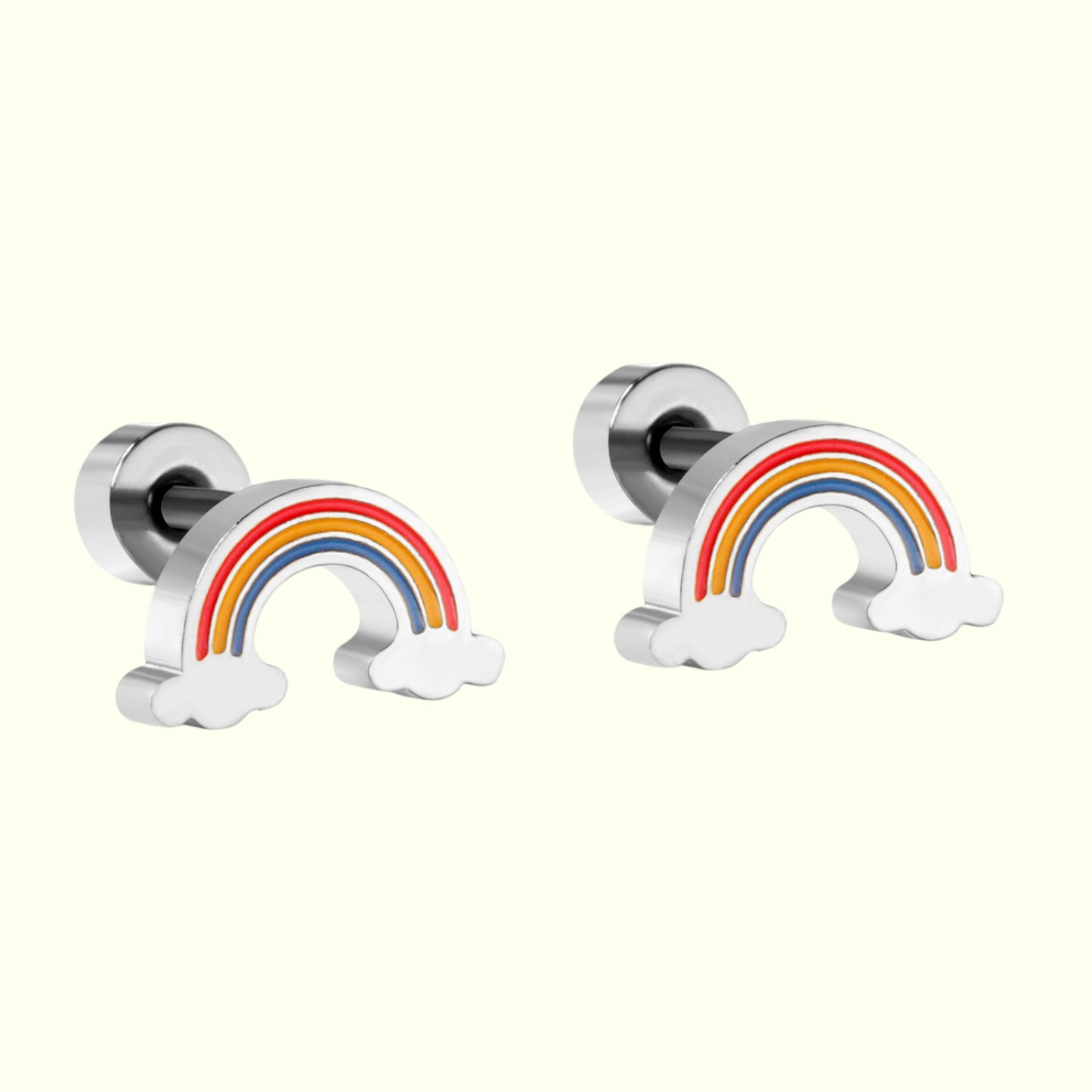 Rainbow Dreams Stud Earrings Silver 1
