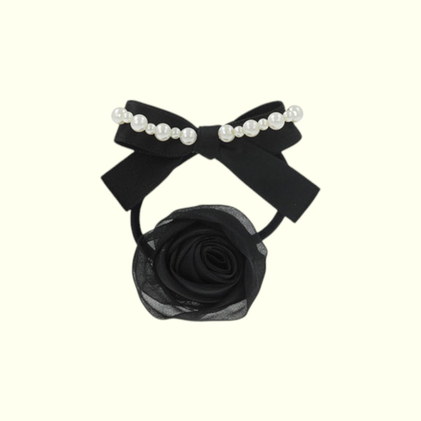Rosy Bow Hair Tie 3