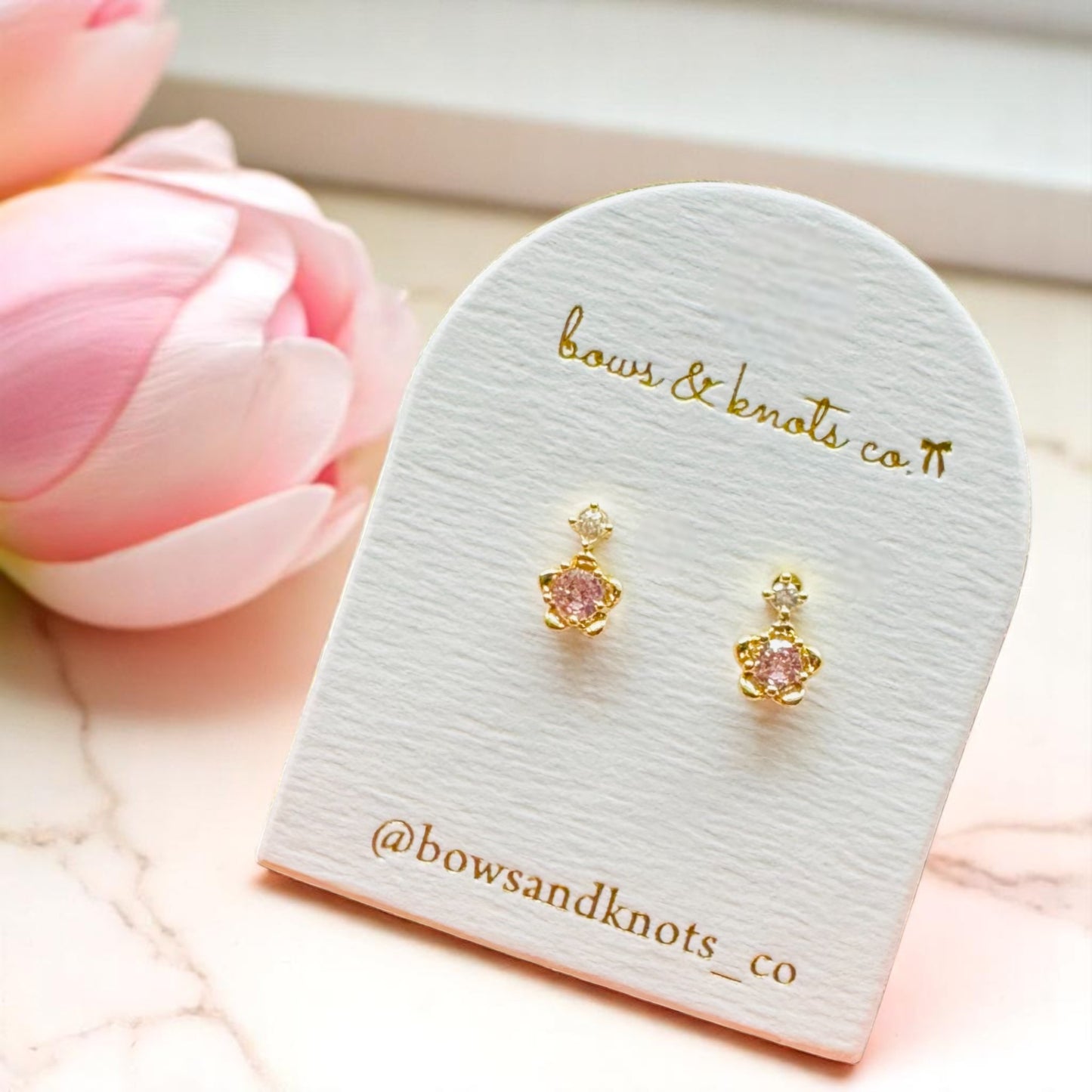 Rosy Starfall Studs 1