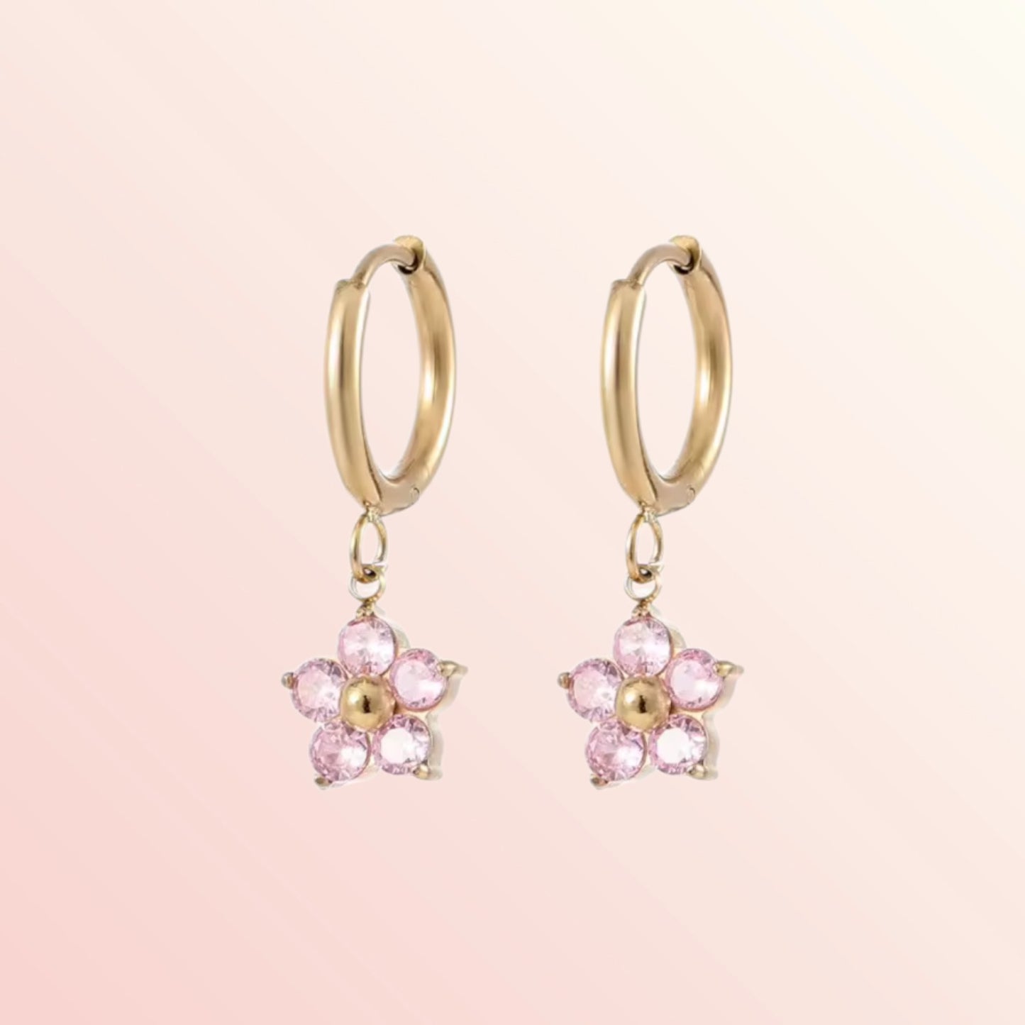 Rosy Twirl Hoops 1