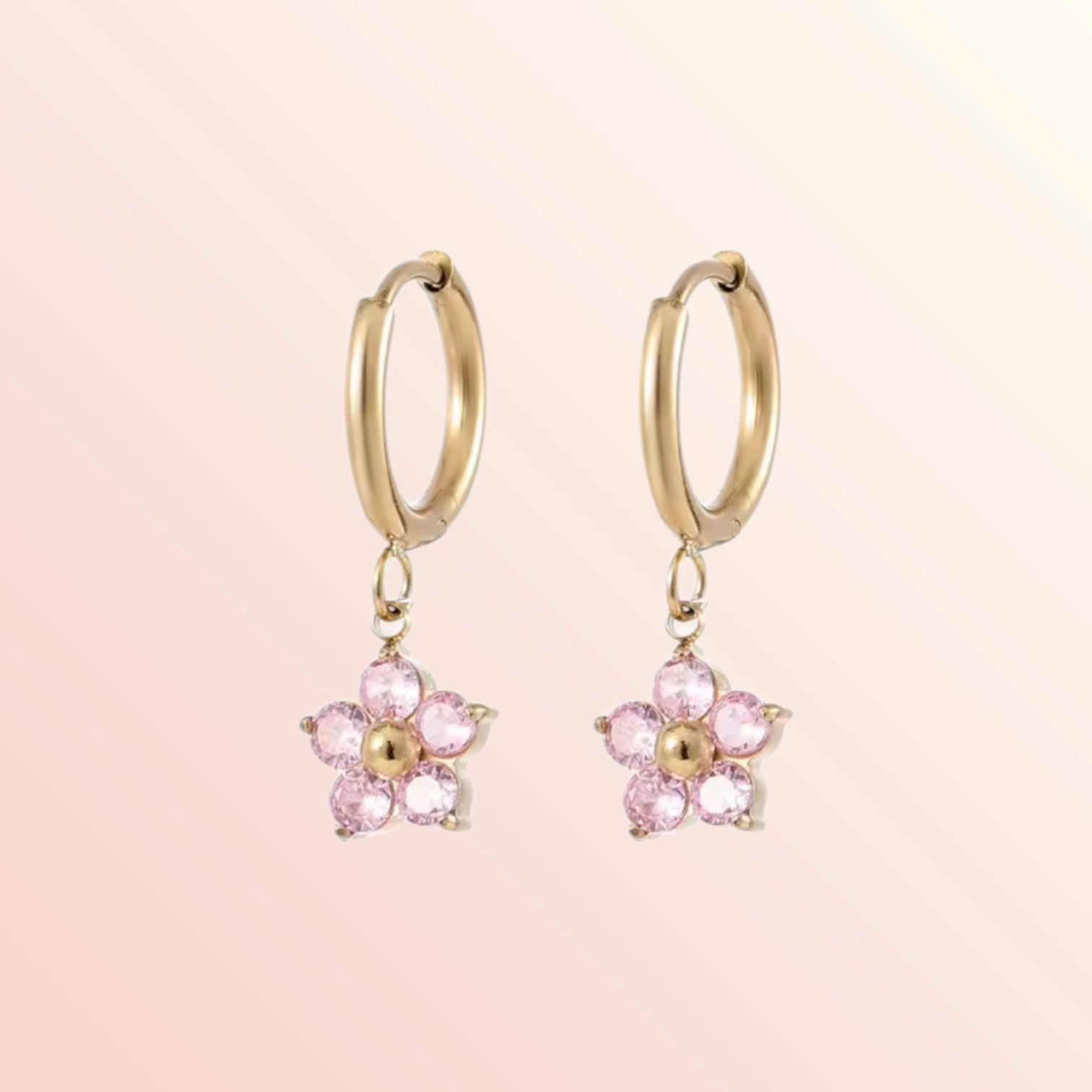 Rosy Twirl Hoops 1