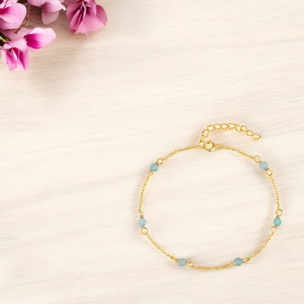 Serene Agate Beads Bracelet ocean - 2