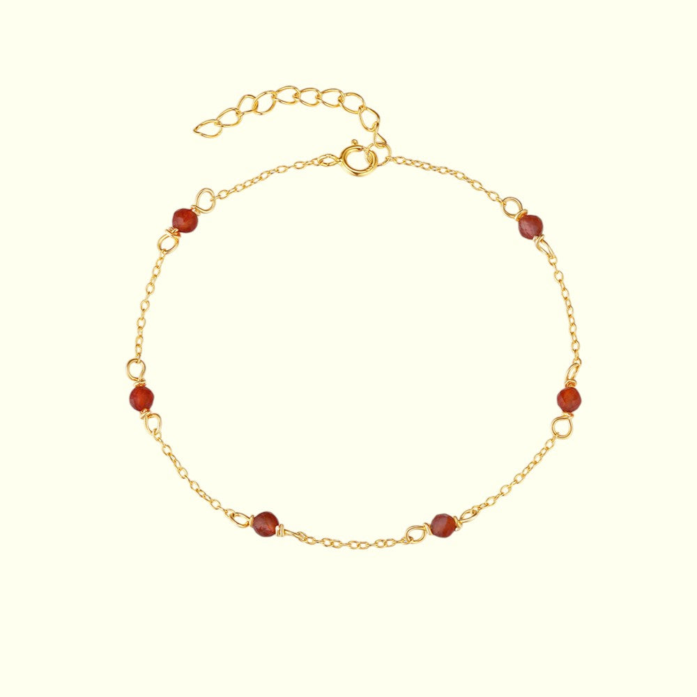 Serene Agate Beads Bracelet ruby - 1