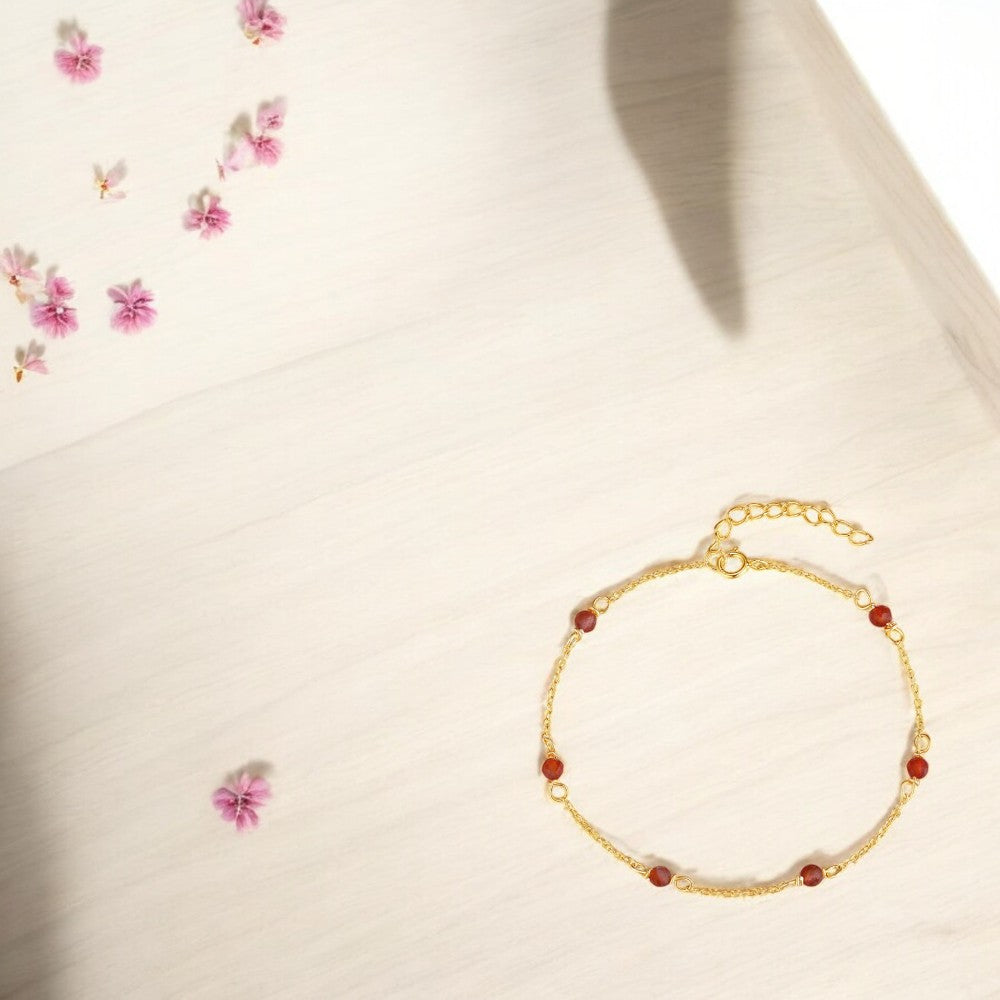 Serene Agate Beads Bracelet ruby - 2