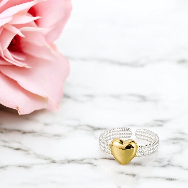 Silver Band Love Ring 6