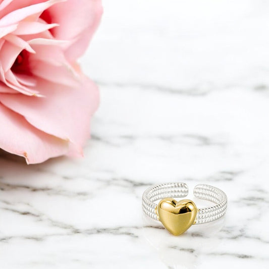 Silver Band Love Ring 6