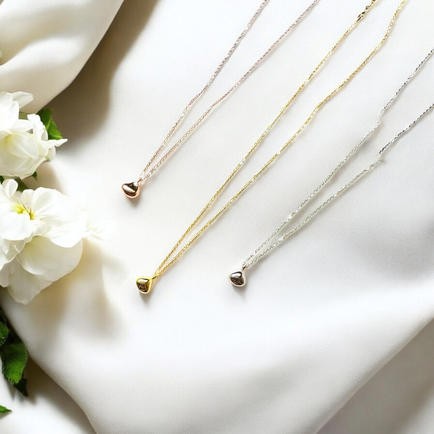 Silver Bean Necklace 1