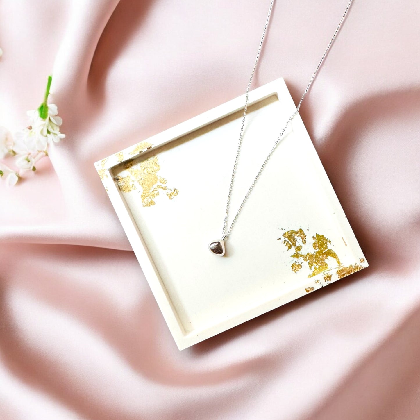Silver Bean Necklace 2