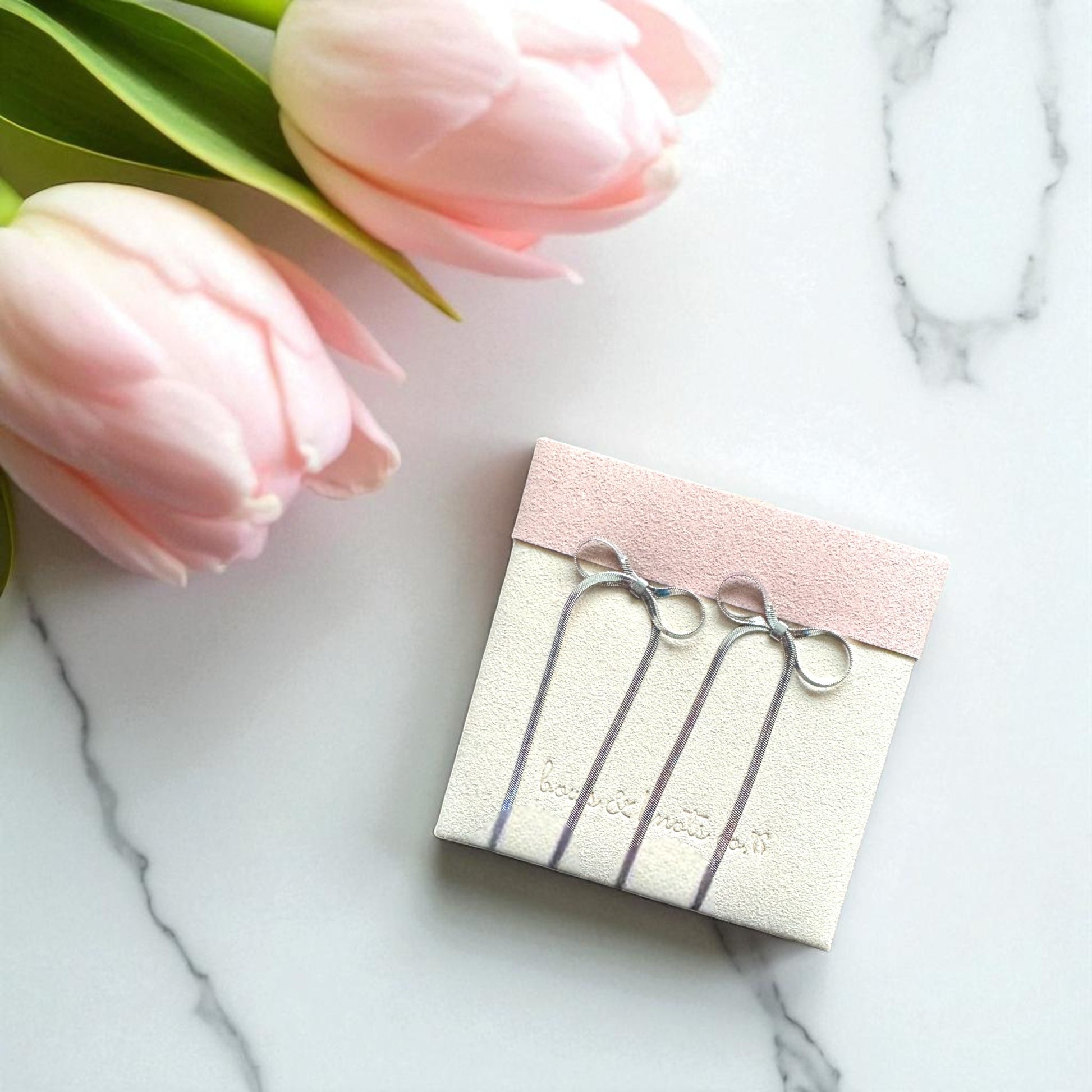 Silver Bow Earrings 1
