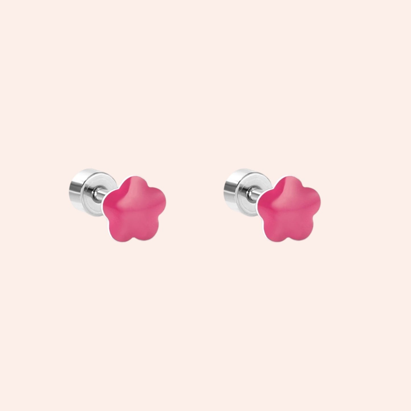 Silver Starry Wink Stud Earrings 2