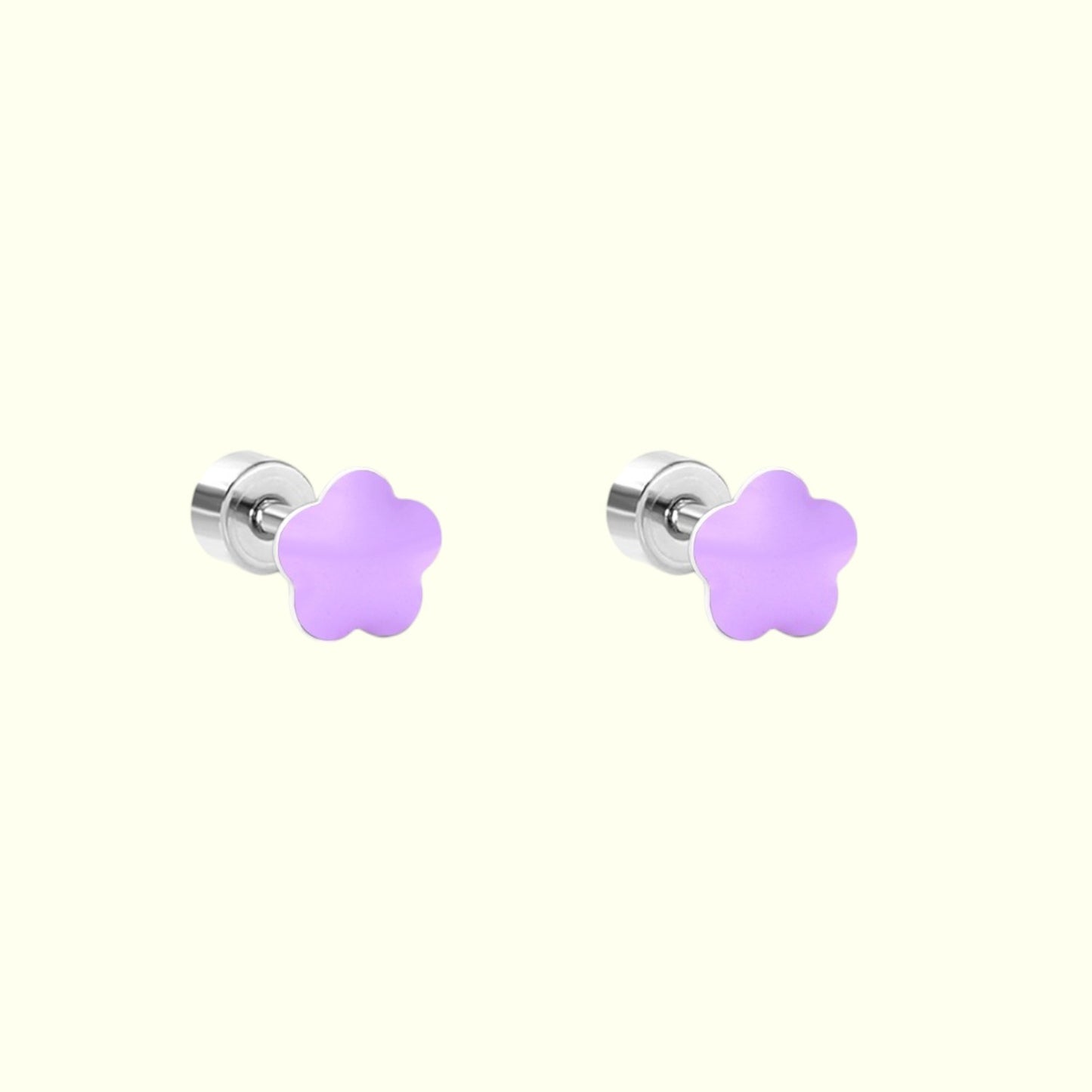 Silver Starry Wink Stud Earrings 5