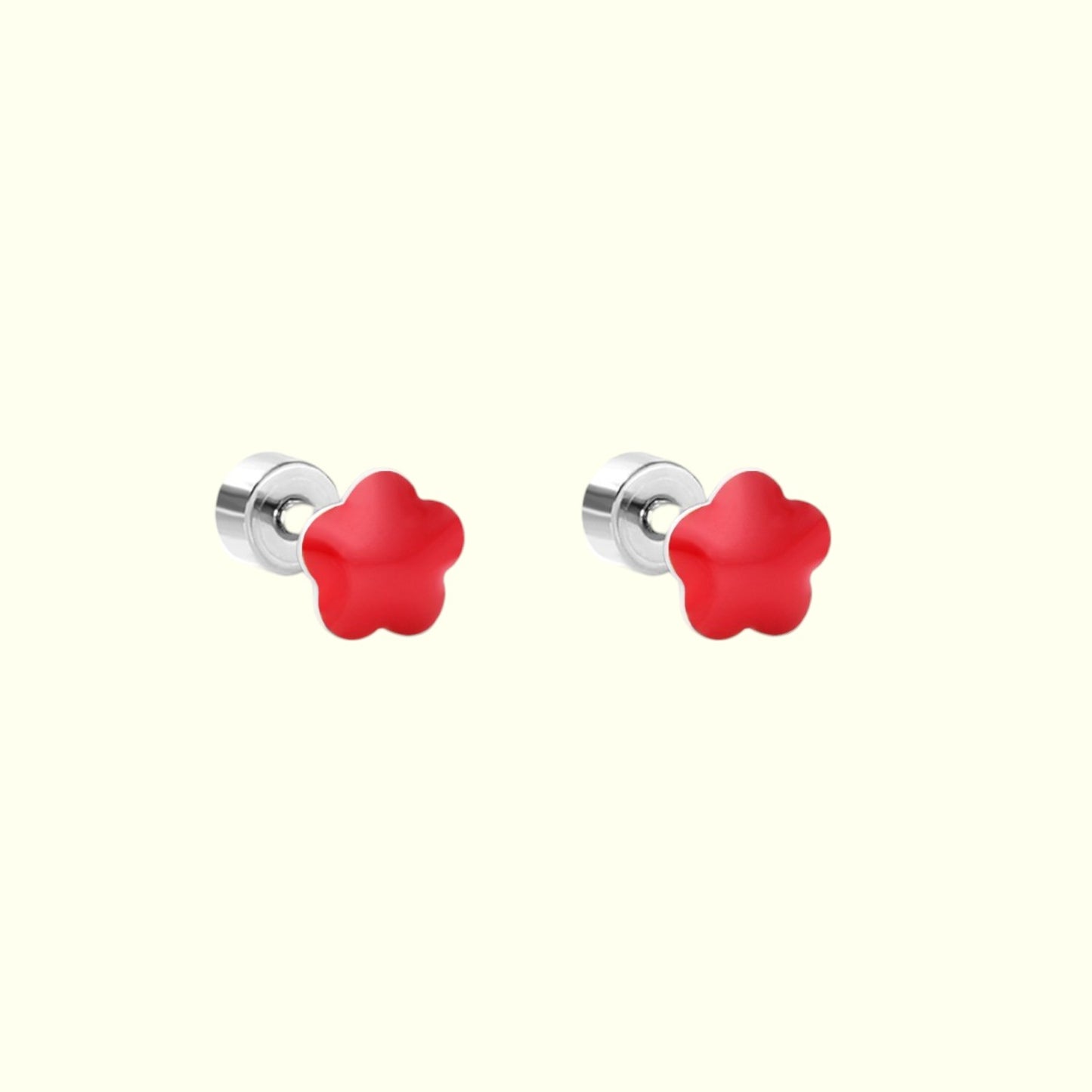 Silver Starry Wink Stud Earrings 6