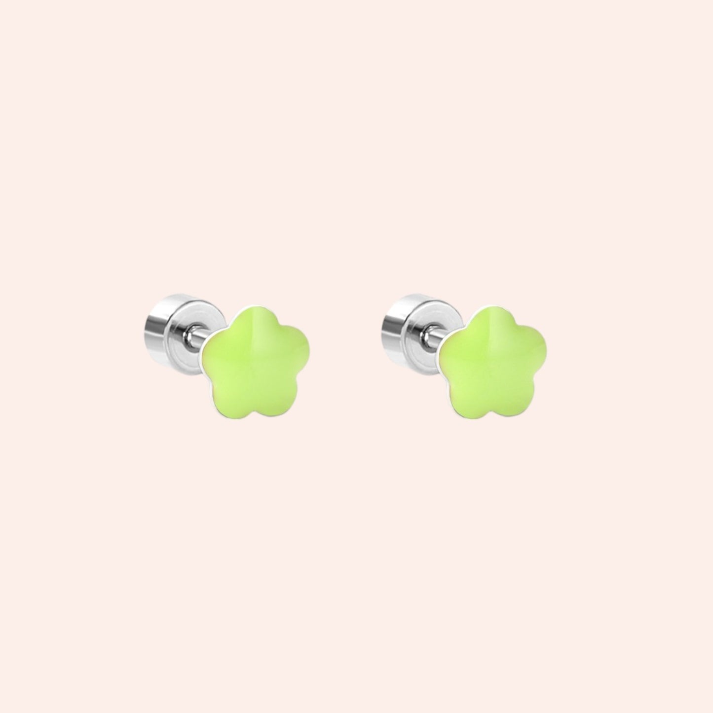 Silver Starry Wink Stud Earrings 7