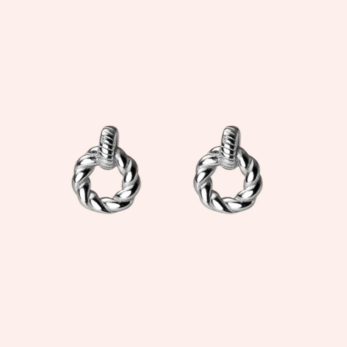 Sleek Twist Stud Earrings silver 1