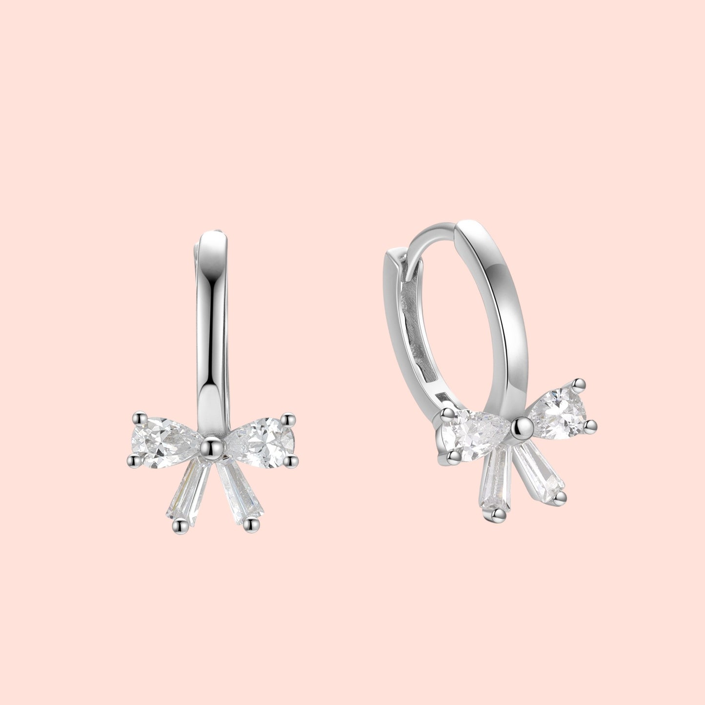 Sparkling Perfection Bowknot Huggies silver 1