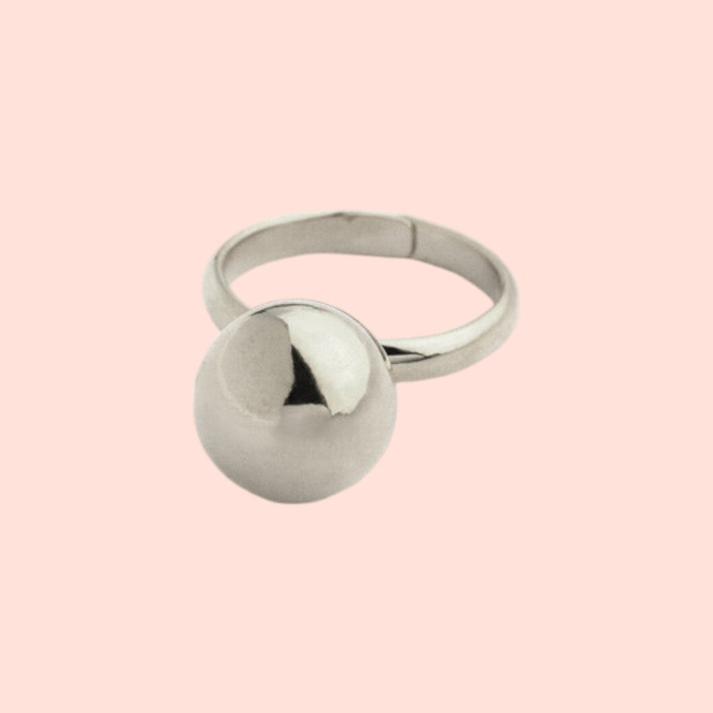 Sphere Accent Ring Silver 1