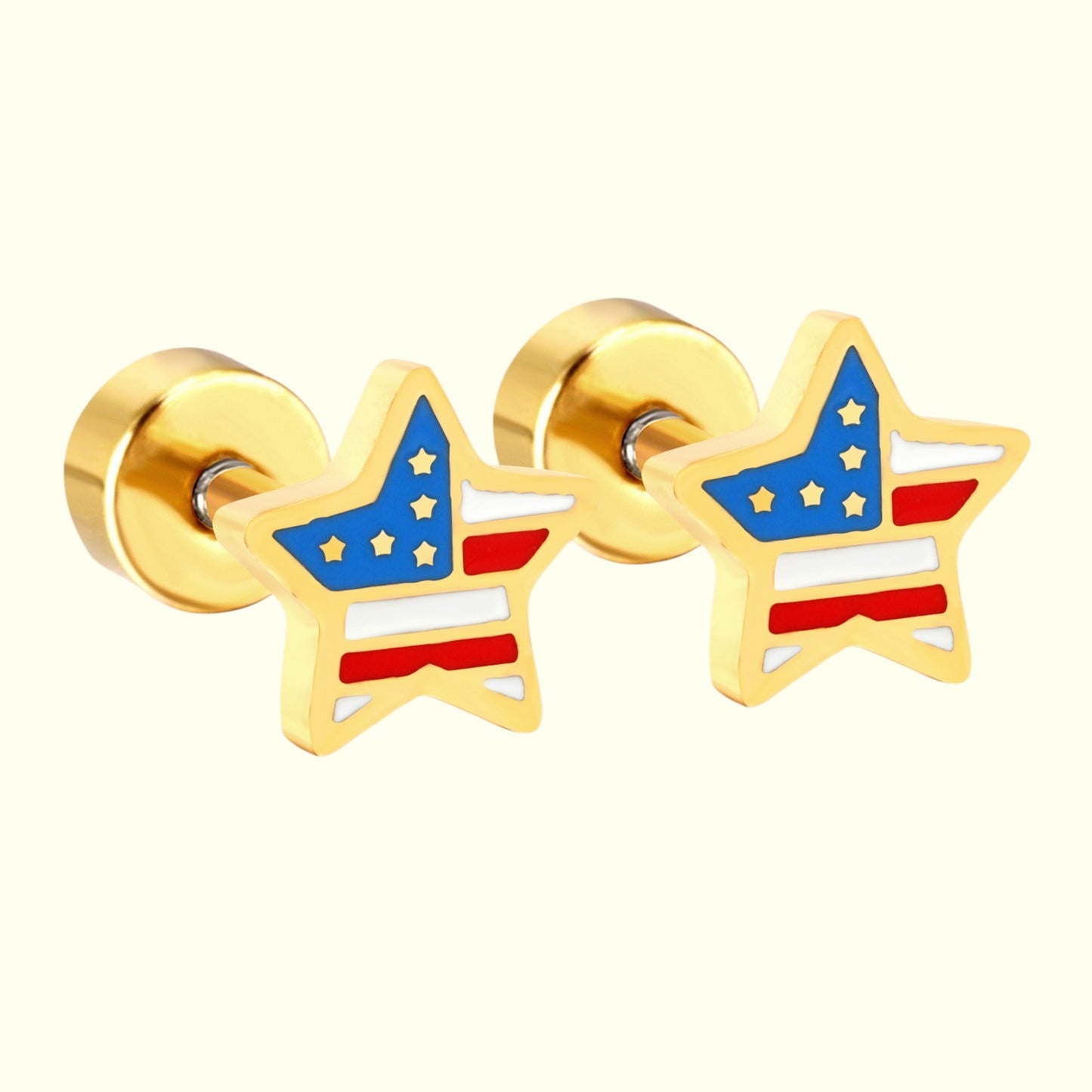 Stars and Stripes Stud Earrings 1