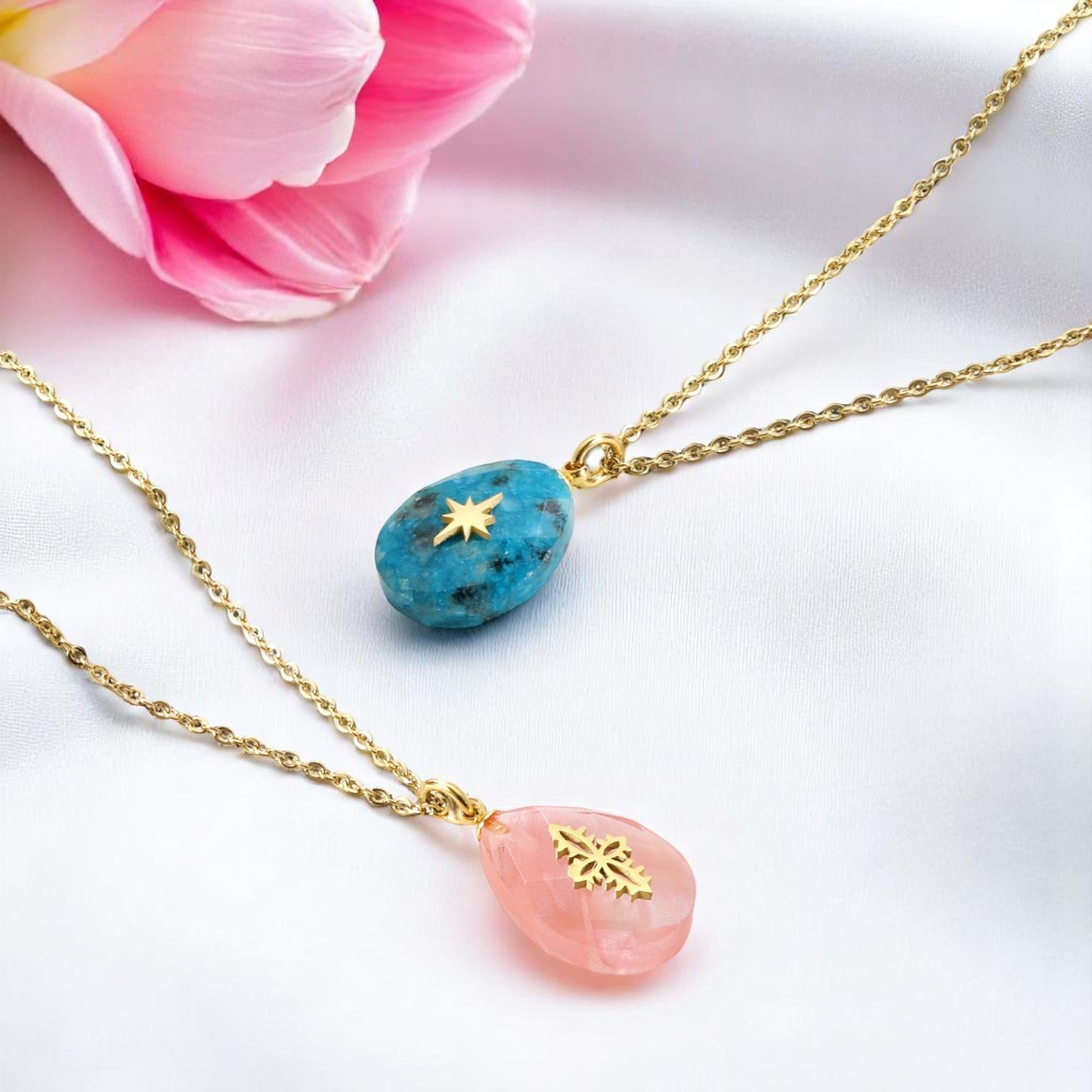 Stone and Steel Necklace 1
