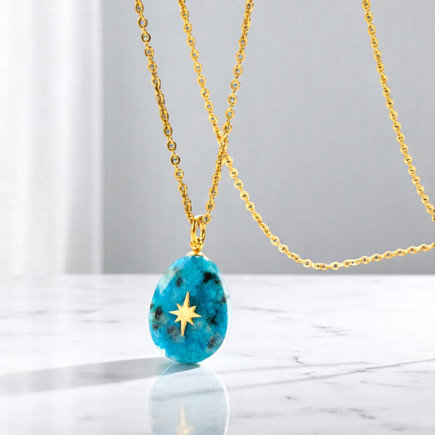 Stone and Steel Necklace 3
