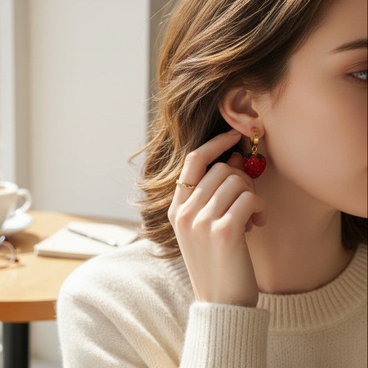 Strawberry Charm Hoops 2