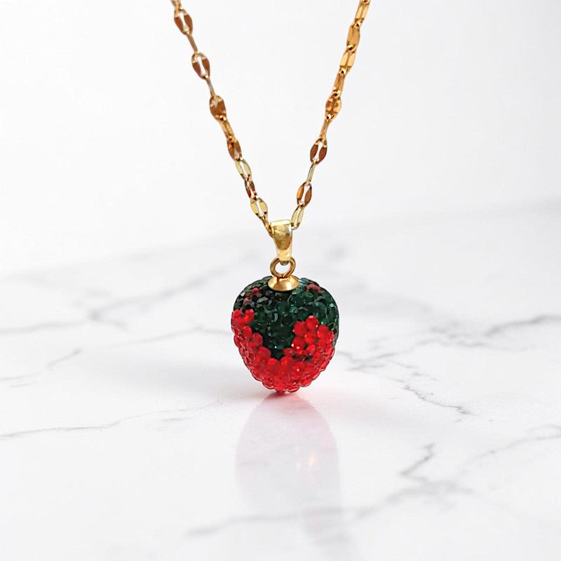 Strawberry Charm Necklace 1