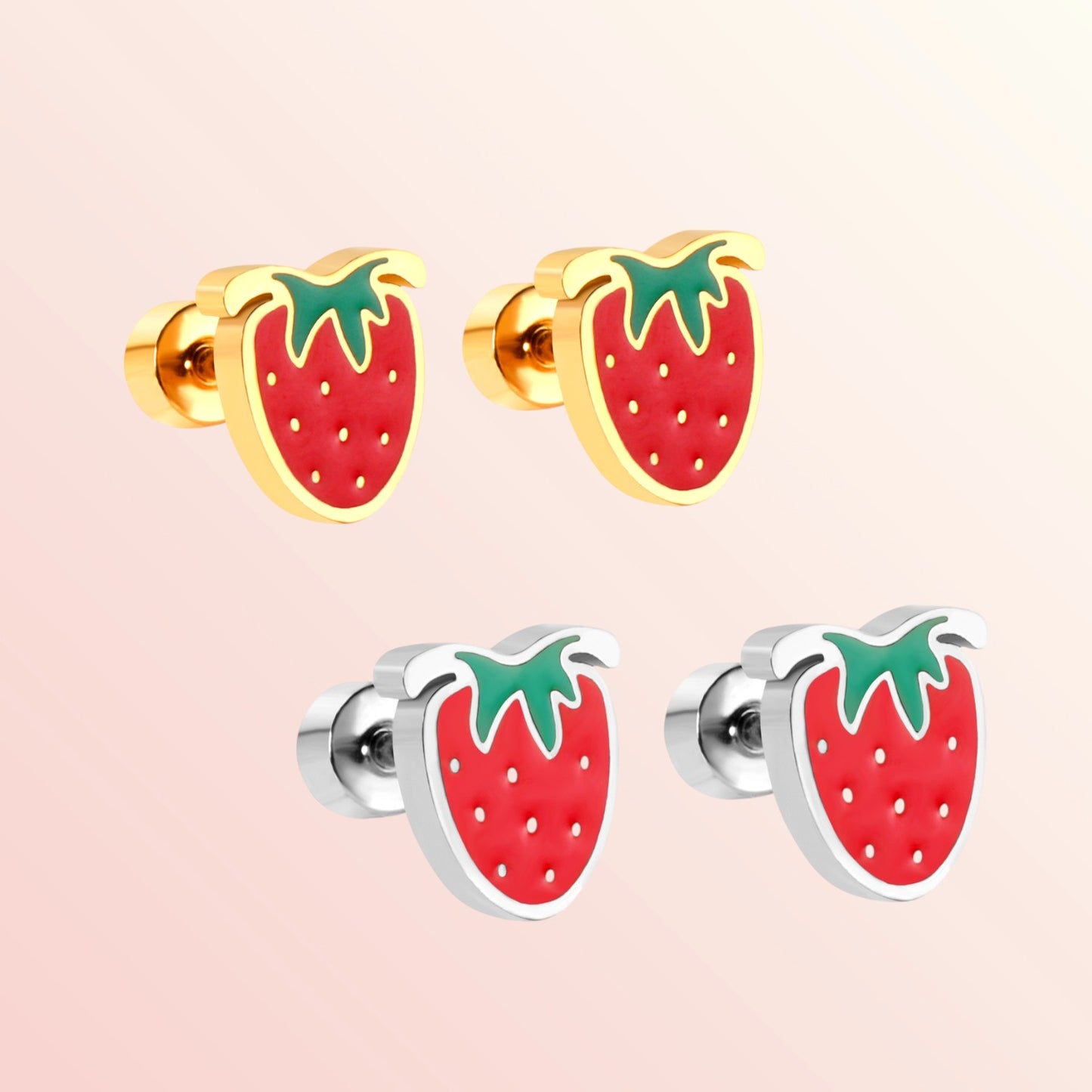 Strawberry Kiss Stud Earrings 2