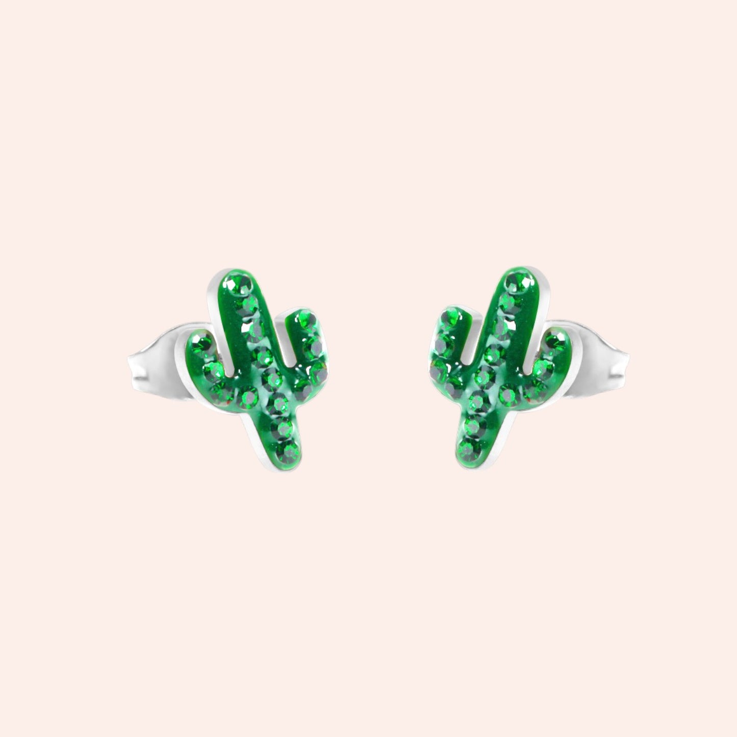 Sunkissed Cactus Earrings Silver 1