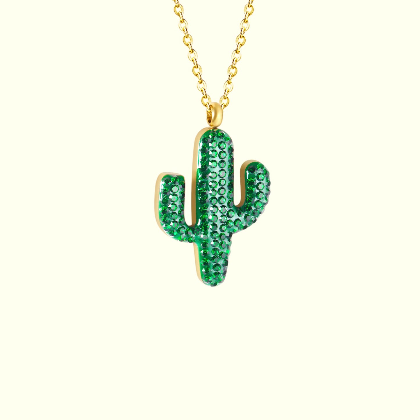 Sunkissed Cactus Necklace Gold 1