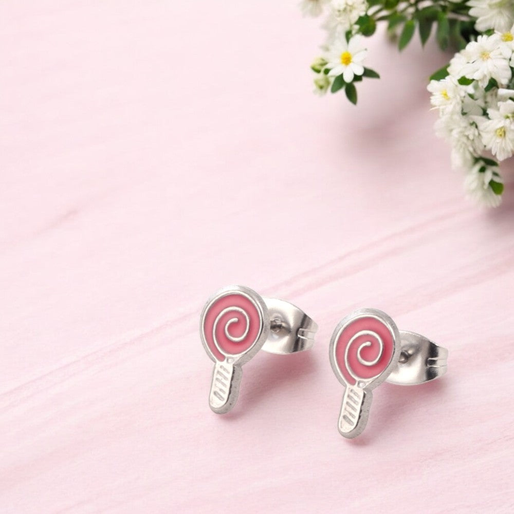 Sweet Lollipop Stud Earrings silver 3