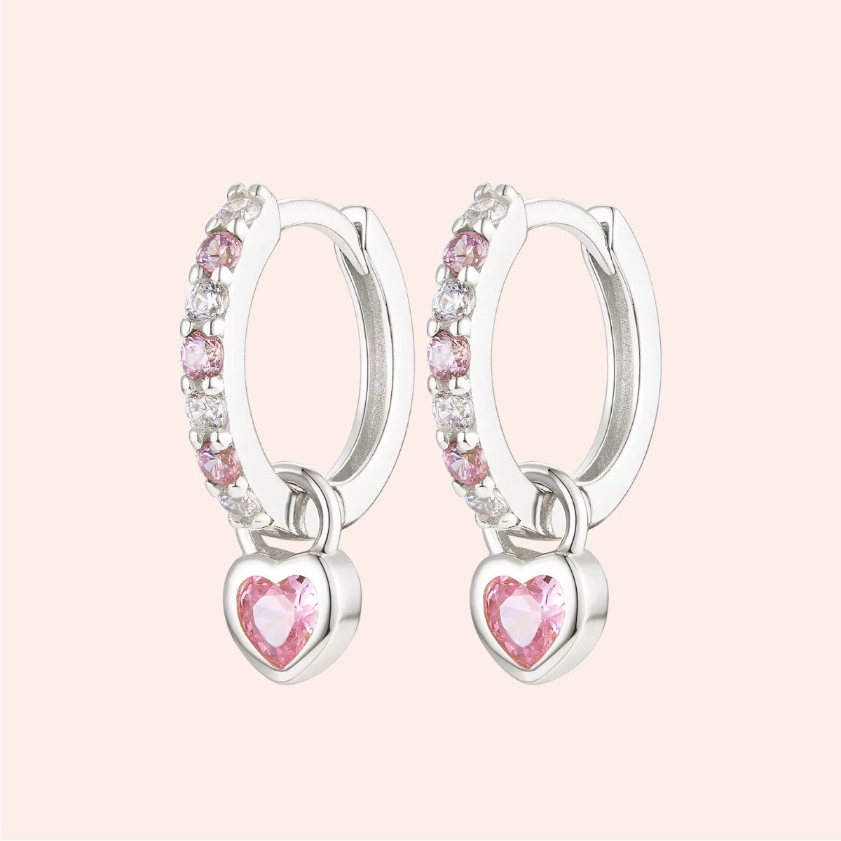 Sweetheart Swing Hoops Silver 2