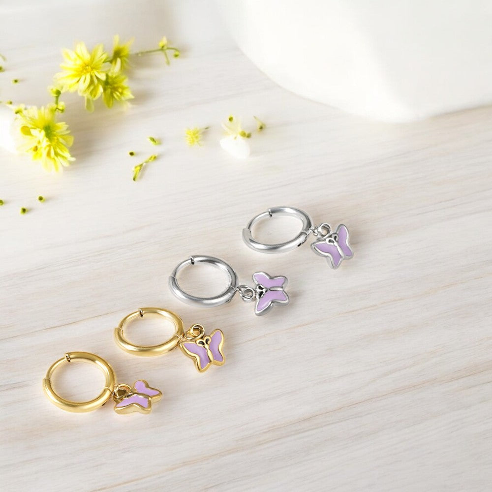 Teeny Butterfly Hoops 1