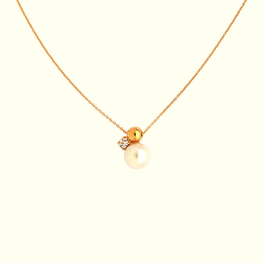 Timeless Drop Necklace Gold 1