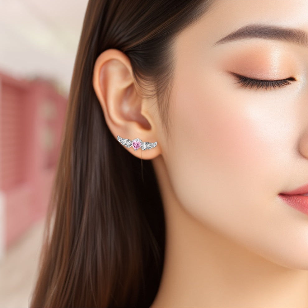 Timeless Flying Heart Stud Earrings 2