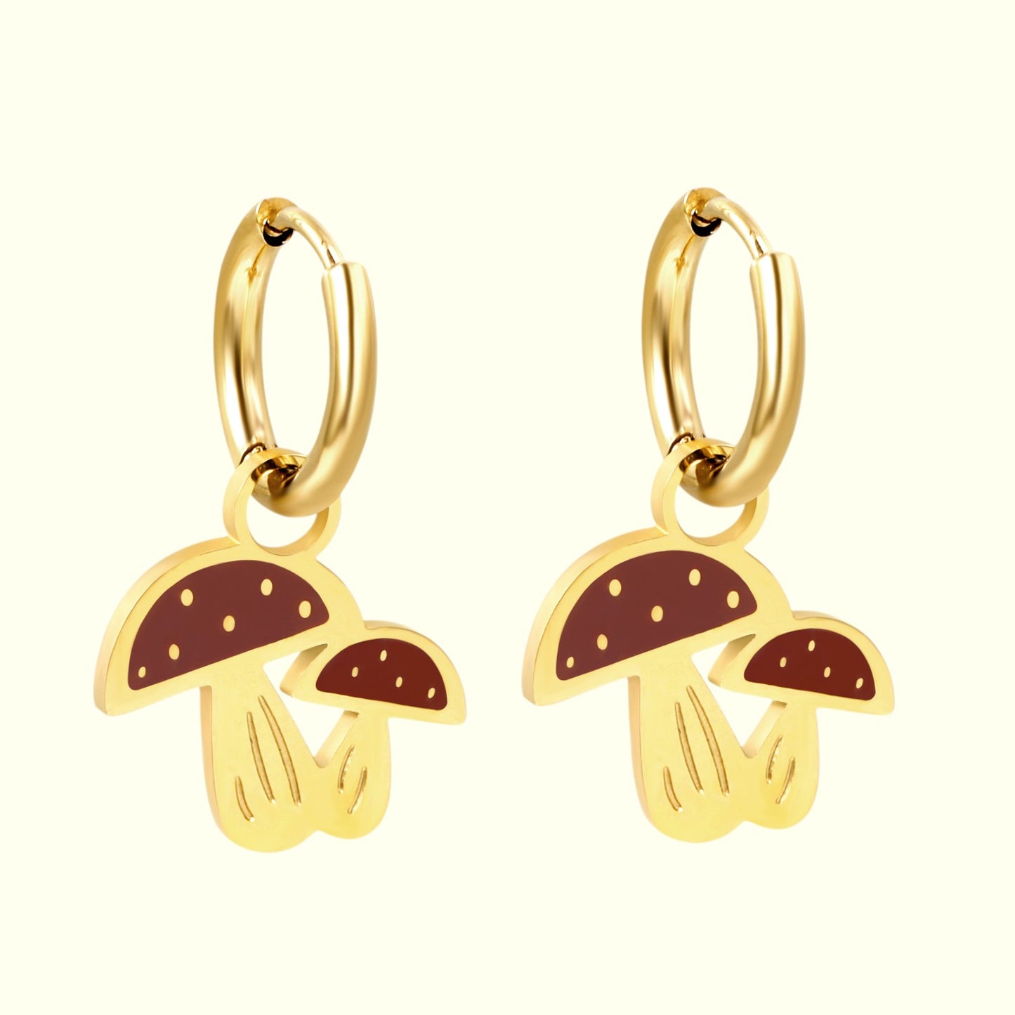 Toxic Mushroom Hoops Gold 1