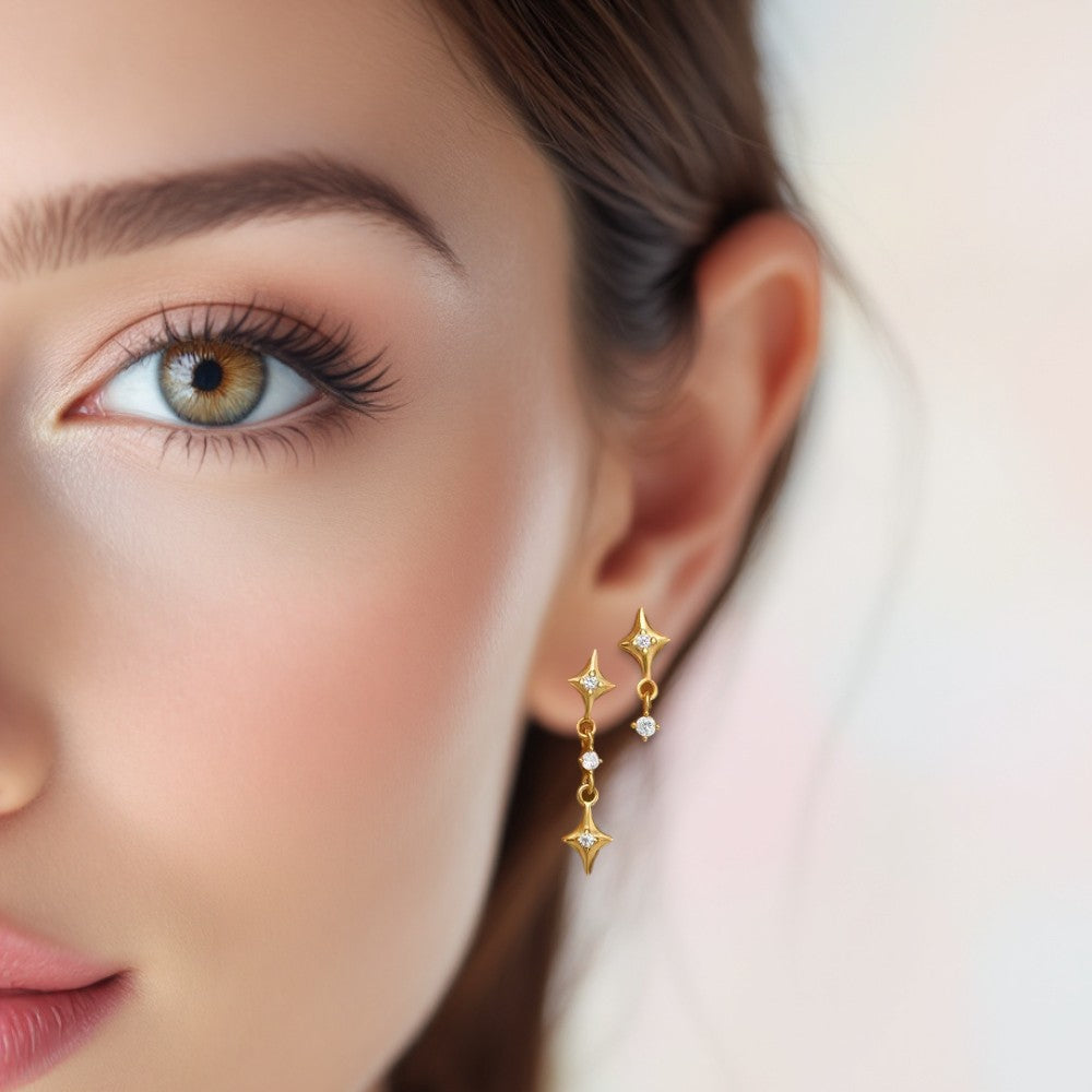 Twinkle Drift Asymmetrical Drops Gold 1