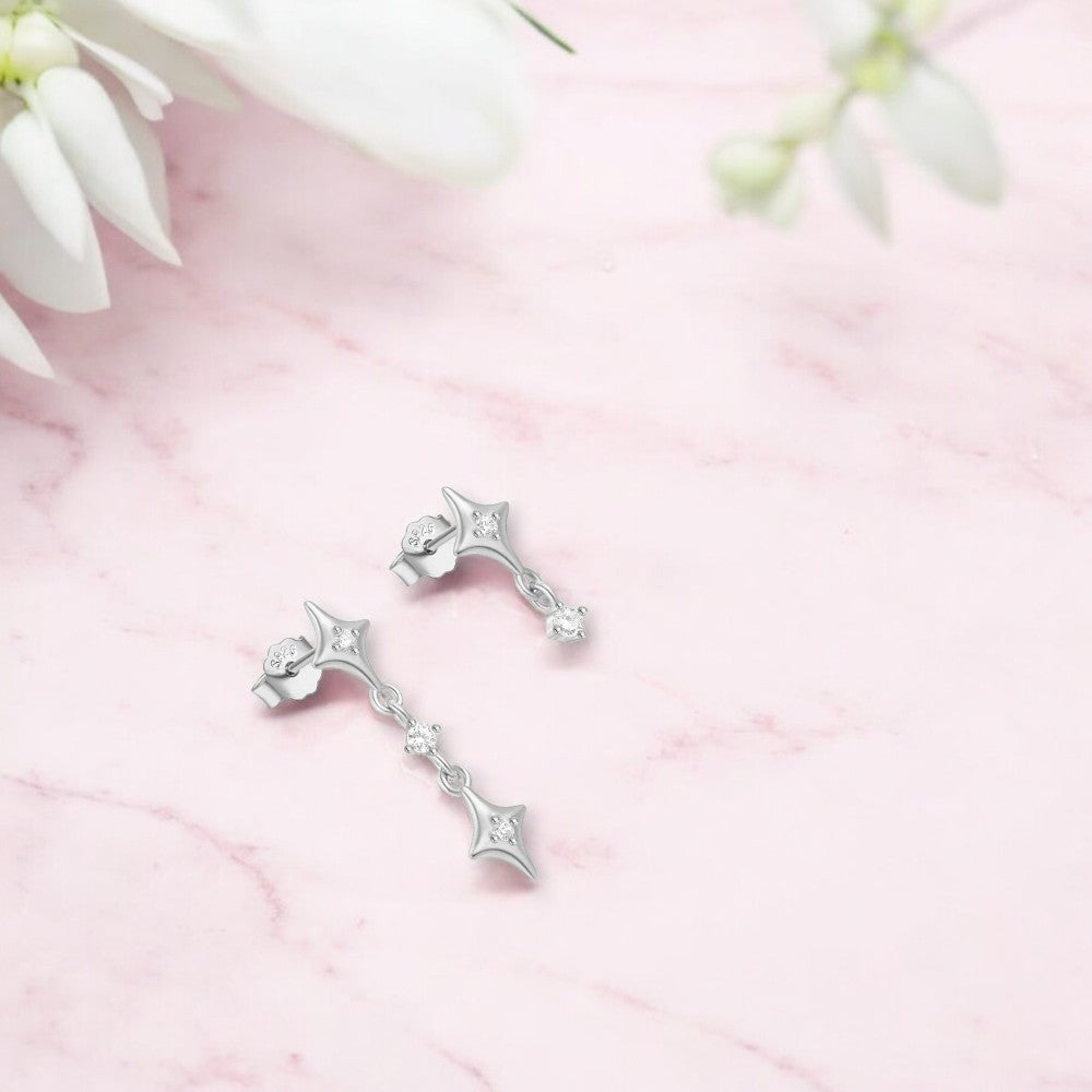 Twinkle Drift Asymmetrical Drops Silver 1